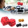 Car Rear View Mirror Dice Hanger Pendant Auto Plush Dice Ornaments Suction Cup Dice Decoration Key Chains For Car Interior