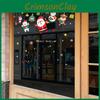 Tree Snowman Christmas Santa Claus Window Stickers Set Decoration Christmas