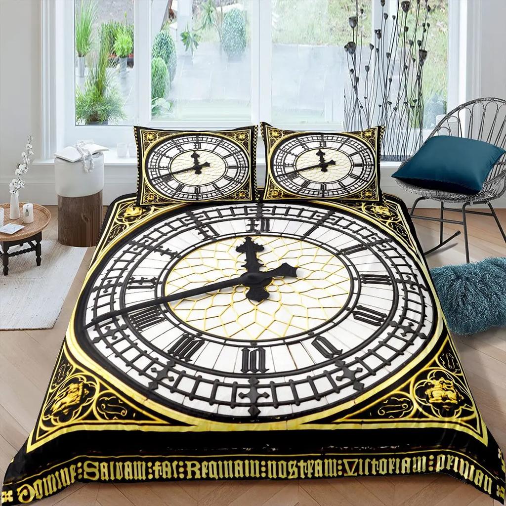 Комплект пододеяльников Ndustrial Gear Queen Size в стиле стимпанк с замками, комплект постельного белья для мальчиков и мужчин с механическим устройством из полиэстера