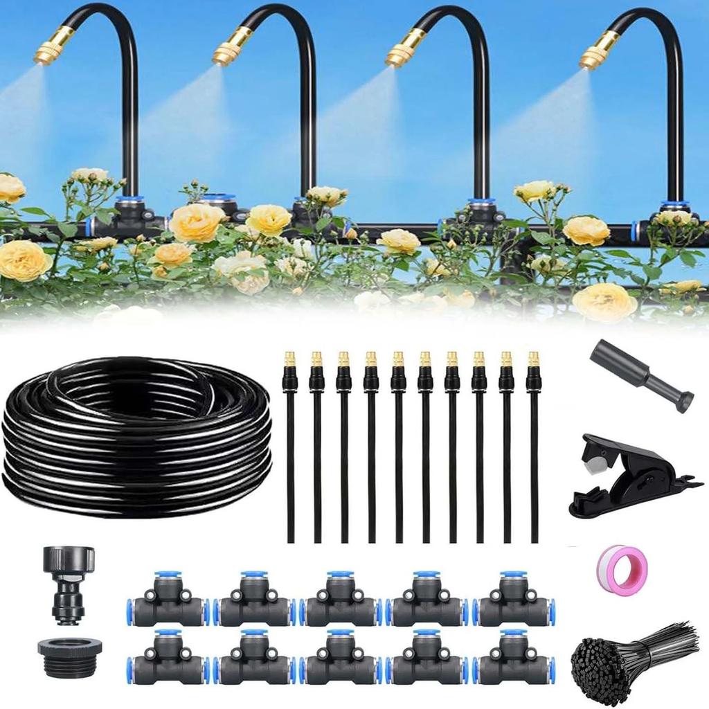 360° Garden Automatic Irrigation System, Upgraded Garden Watering System For Outdoor Plants, Drip Irrigation System Kit With Copper Sprayer For Lawns