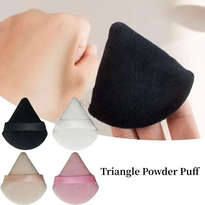 2/4/6/10Pcs Mini Triangle Powder Puff Face Makeup Sponge Cosmetics Soft Cotton Face Washable Velvet Makeup Puff Tools