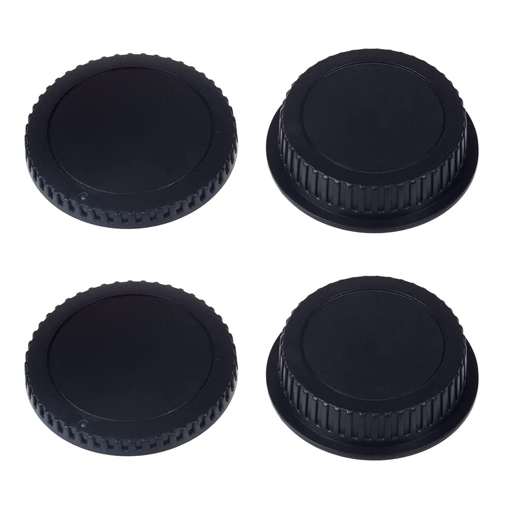 Audiophile Body Caps Lens Rear Covers for Canon EOS Series Cameras with EF and Mount Lenses of 2 & EF-S (Set Pairs)
