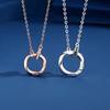Mobius Double-ring Couple Necklace, a Pair of Men and Women, Korean Light Luxury Niche Design Birthday Gift