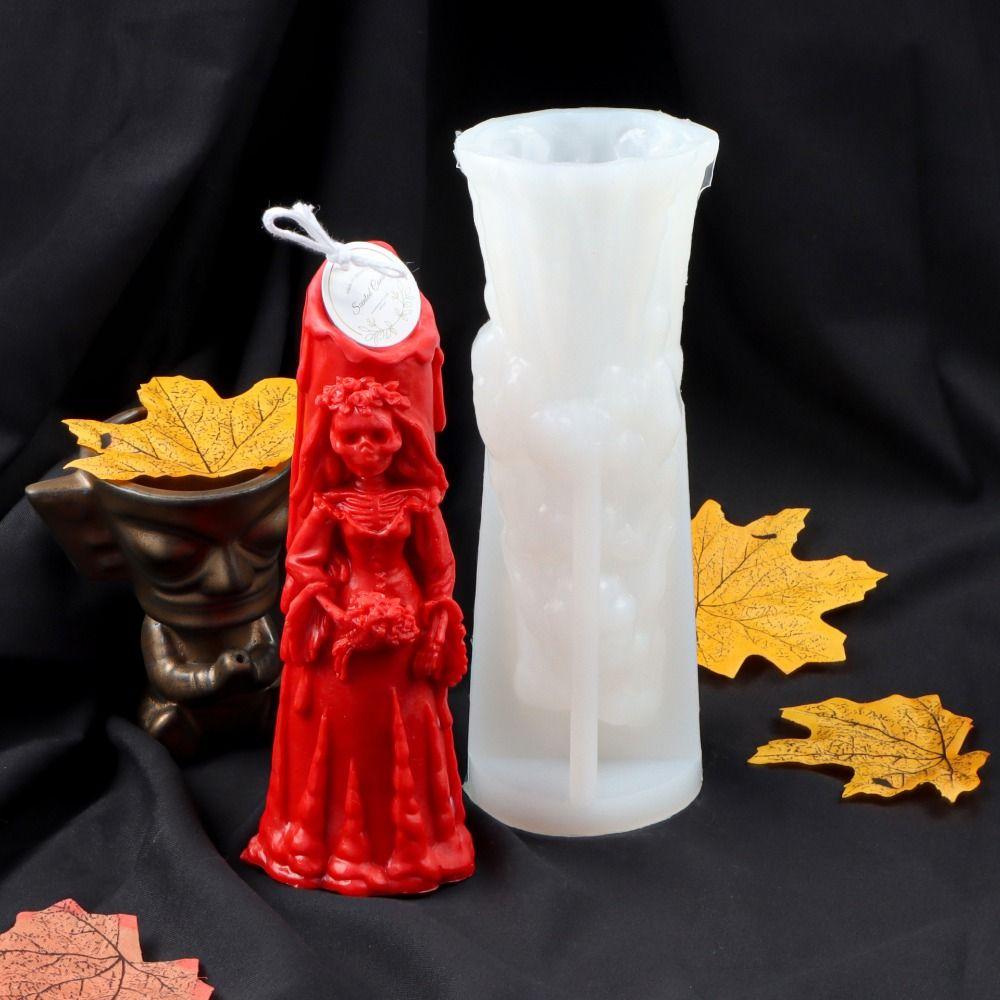 Многоразовая форма для свечи-призрака невесты, форма для свечи без запаха, форма для свечей из эпоксидной смолы, форма для призрака жениха, изготовление свечей