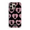 Black Background Love Rabbit Suitable for 16promax Apple 15 Mobile Phone Case IPhone 13 Sweet Cool 11 Cute 12 Anti Fall