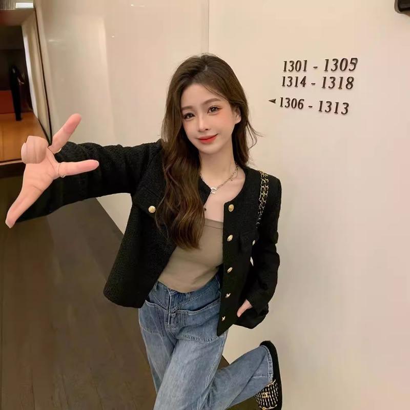 Xiaoxiangfeng короткое пальто женское осень-зима новый корейский стиль элитная леди темперамент шикарный топ с длинными рукавами