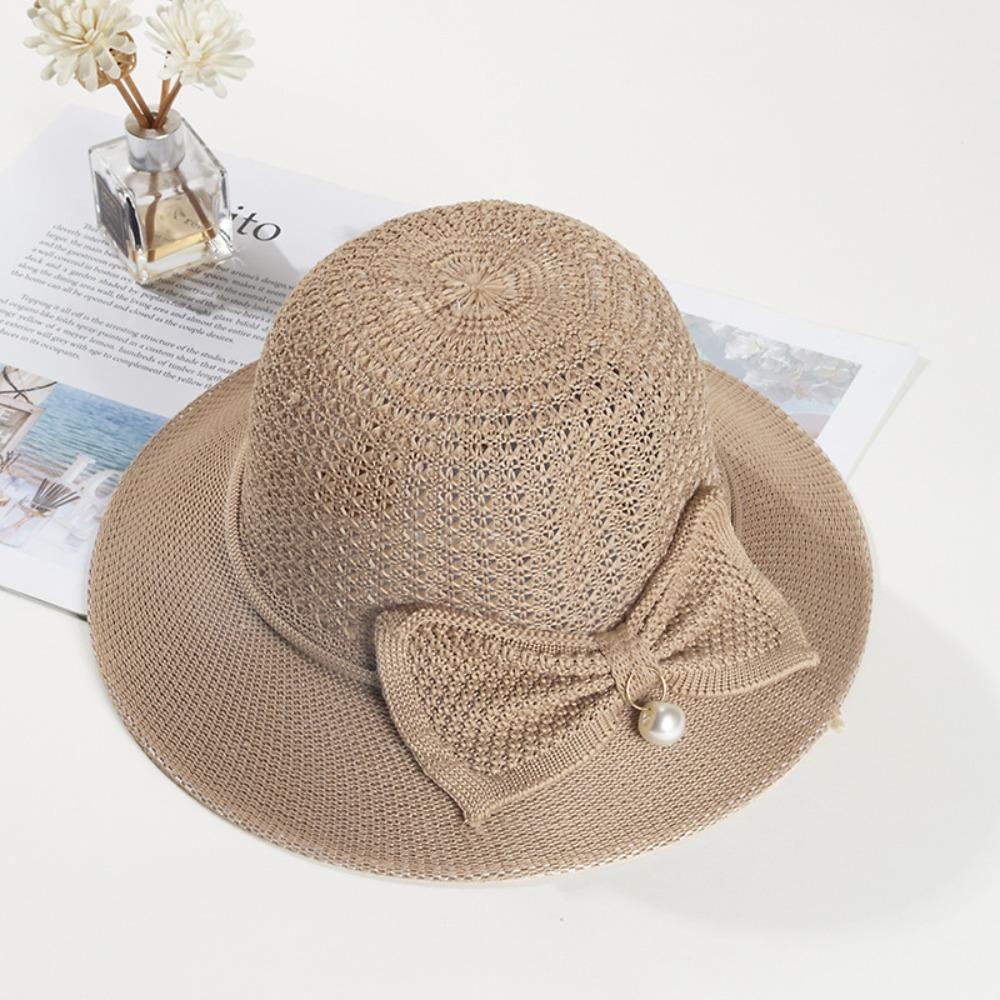 Breathable Big Brim Knit Sun Hats Big Brim Sun Hats Foldable Sunscreen Cap  Summer