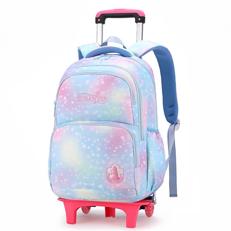 ZIRANYU Detachable Rolling Backpack for Girls