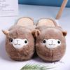 Cartoon Sheep Cotton Slippers, Warm Plush Non-Slip Floor Slippers for Couples