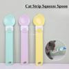Cat Strip Feeder Food-Grade Cat Wet Treat Dispenser Spoon Easy Cat Food Feeding Spoon Long Handle Cats Strip Squeeze Spoon