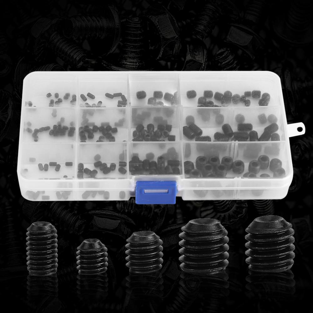 240 шт. Набор винтов с шестигранной головкой из углеродистой стали, болты с пластиковым корпусом
