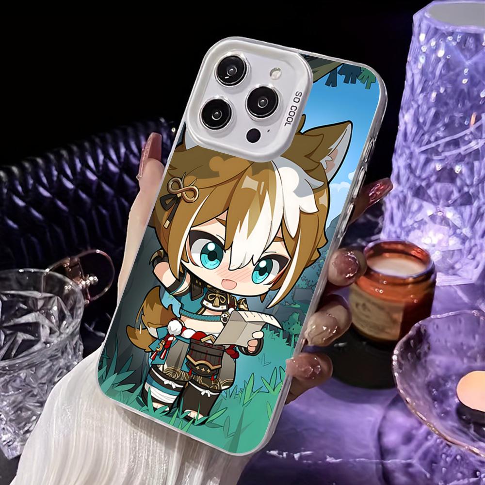 Game GI Gorou Mobile Phone Case for iPhone 17 16 15 14 13 12 11 X XR XS 8 7 Air Pro Max Plus White Translucent Colorful Cover