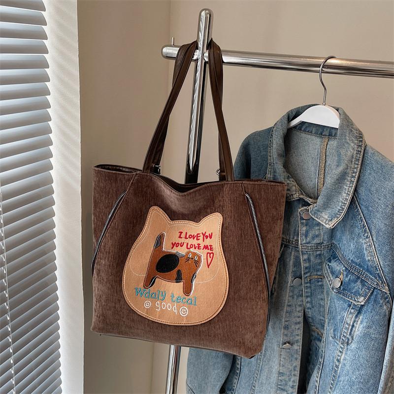 Elegant Large Capacity Tote Bag For Women Casual Color Block Handbag With Soft Fabric