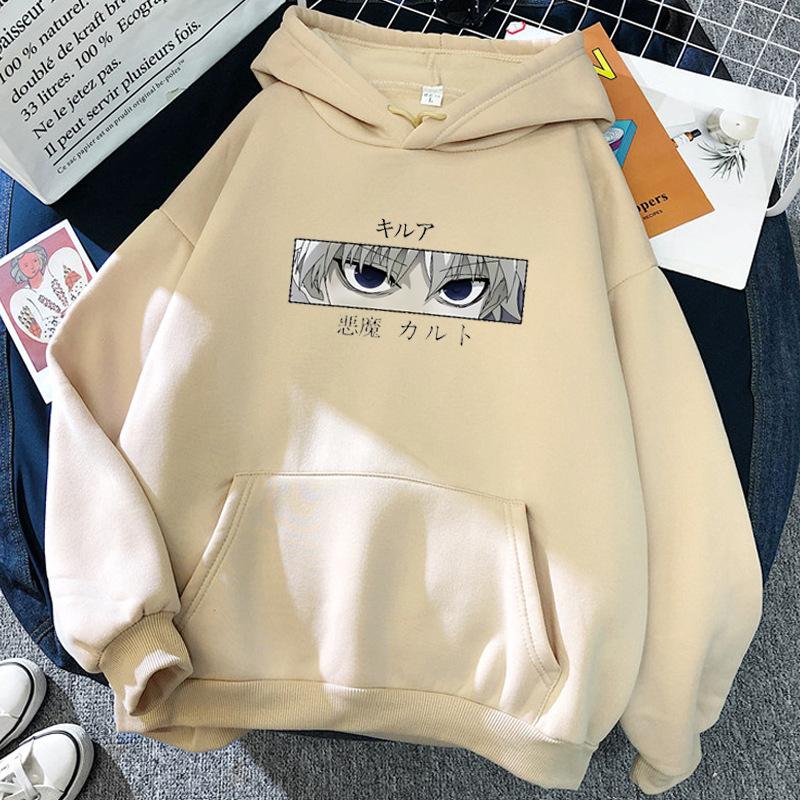 Killua full-time hunter HUNTER x HUNTER hooded sweater HUNTER candy-colored top