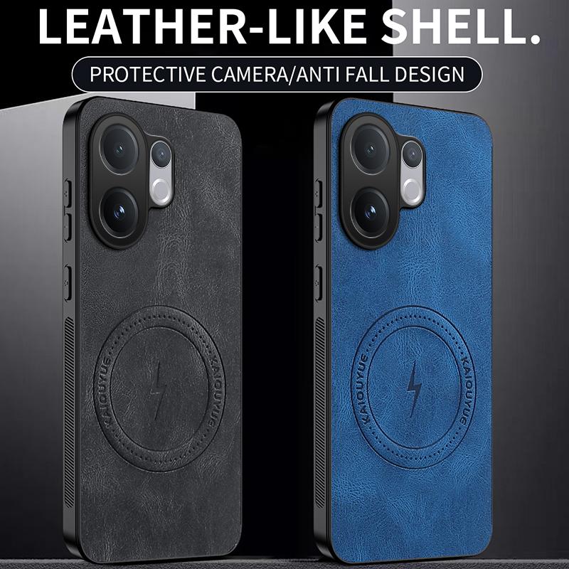 Для Vivo V60 Роскошный Кожаный Чехол для Телефона Нового Стиля Для Vivo V60 Магнитная Беспроводная Зарядка Противоударный Чехол Для Чехлов VIVO V60 Capa