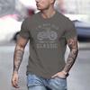 Футболка с графическим принтом в стиле винтажного мотоцикла, классическая футболка с короткими рукавами и принтом в виде букв I'm Not Old, повседневная мужская одежда больших размеров 2024 года