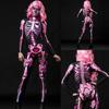 Women Children Halloween Cosplay Costumes Parent-child Outfit Skull Skeleton 3d Skeleton Floral Printing Long Sleeve Bodysuit Jumpsuits