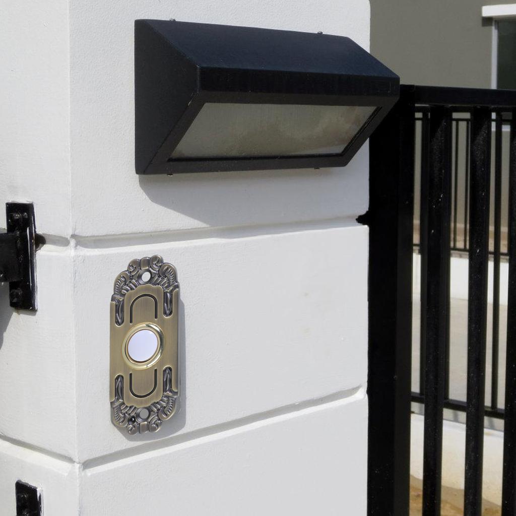 Wiring Door Bells Push Buttons Wall Mounted Doorbell Switches LED Lighted Door Bells Button for Most Door Bells Chimes