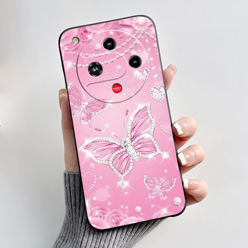 Чехол с рисунком для ZTE Nubia Focus 2 5G, мягкий силиконовый, черная оболочка, чехол с милым цветочным мультяшным рисунком