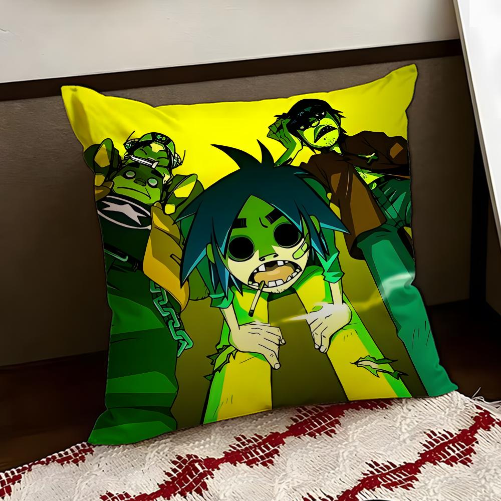 GGorillazS Band Cushion Cover Reversible Soft Durable Pillow Cover Home Car MultiScene Use for Daily Comfort
