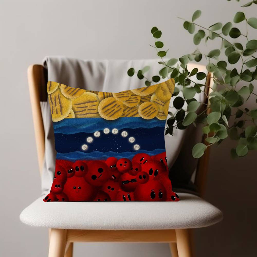 Aesthetic Art Venezuela Cushion Cover Inches Farmhouse Decor Home Throw Pillow Covers For Couch Decorations
