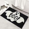 Yousheng Halloween Floor Mat Absorbent Ghost Bathroom Rug Non-Slip Pumpkin Shower Mat for Holiday Bathroom Kitchen Porch Decoration