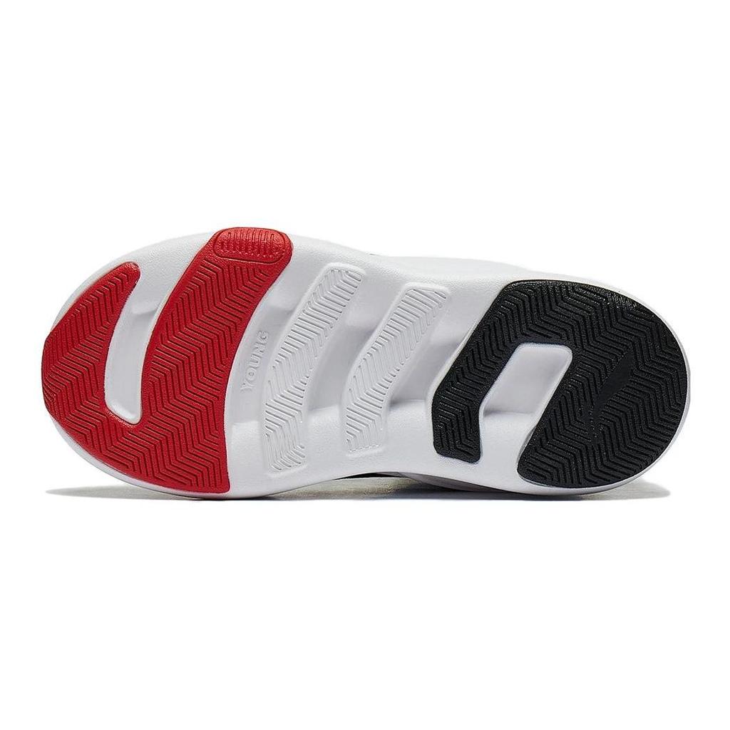 Li Ning Kids Yu Lei V2 Reflective Shock Absorption Mid-Top Running Shoes Kids Running Shoes Black YKNT110-15