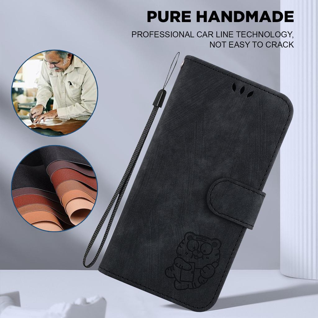 Retro Lovely Tiger Leather Case For Tecno Spark 30C Spark20 Camon30 Spark Go Pova5 Kickstand Wallet Card Slots Book Cover For Tecno Pova Neo3 Neo2