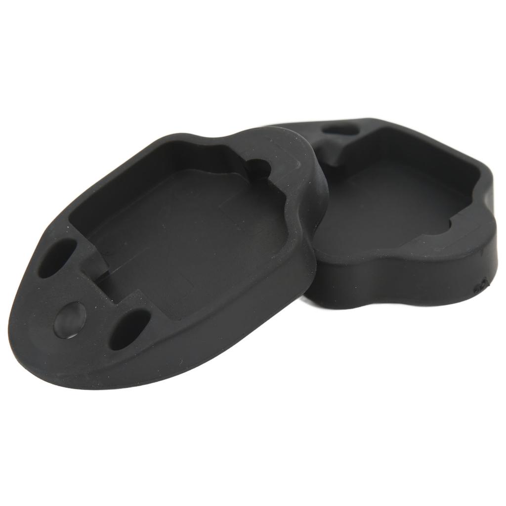 1 Pair Cycling Cleats Cover Rubber Bike Shoe Cleats Protective Cover for Mountain Bike Black