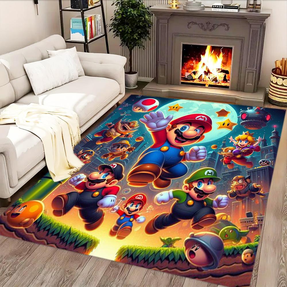 Super Mario Adventure for Living Room rug, Bedroom, Study Room, Hallway Decoration, Perfect for Home Decoration or Holiday Gifts