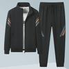 Men's Casual Two-Piece Sportswear: Long-Sleeve Cardigan & Trousers Set