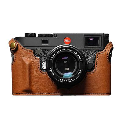 Чехол-полукейс QIYAONUO для камер Leica M10, M10-P, M10P, M10R и M-D, с гнездом для штатива, простой и ретро-дизайн (C-Коричневый)