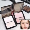 Палетка для макияжа 2 в 1 Хайлайтер/Контур/Румяна Макияж для лица Матовый Осветление Подсветка лица M3K2