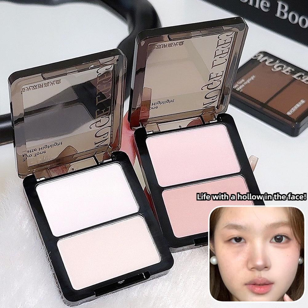 Палетка для макияжа 2 в 1 Хайлайтер/Контур/Румяна Макияж для лица Матовый Осветление Подсветка лица M3K2