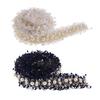2 Yards Pearl Beaded Ribbon Lace Trim Sewing On Clothing Decoration