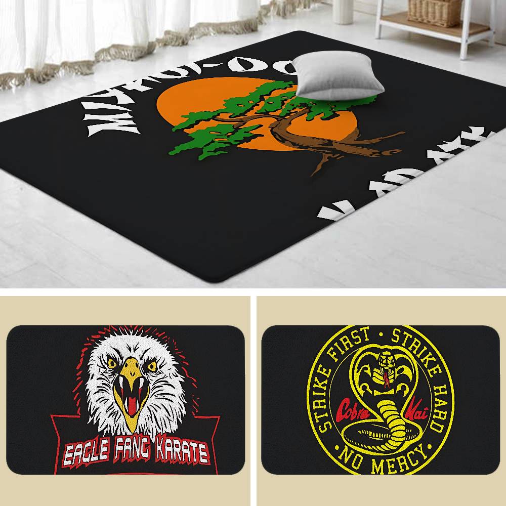 Cobras_Kai_Karates_Floor Mats Home Laundry Rug Carpet For Living Room Decor Lounge Area Anti-slip Foot Mat Entrance Doormat