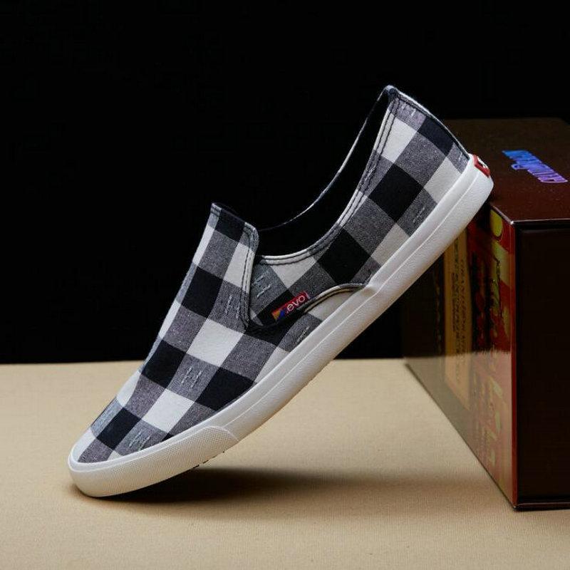 Новое поступление мужская повседневная парусиновая обувь модные мужские черно-белые туфли на плоской подошве Laofer обувь для вождения мужские туфли на плоской подошве Zapatos Hombre 669