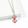 Creative Design Berserker Symbol Pendants Necklaces for Men Women Cartoon Mad Warrior Lightning Choker Key Chain Jewelry Gift