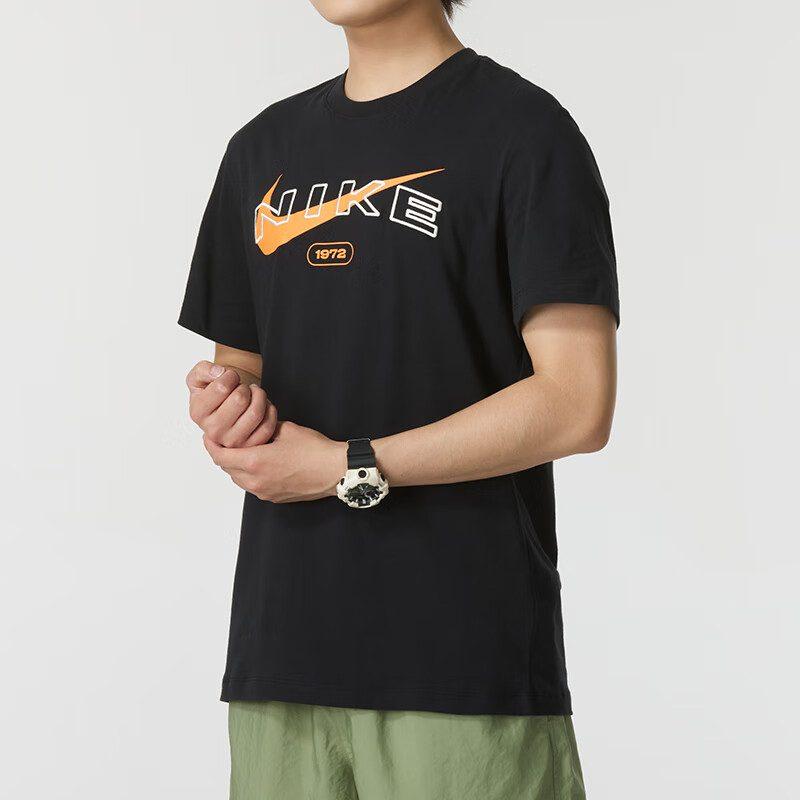 Nike Футболки мужские черные с круглым вырезом FV5712-010