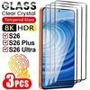 3 шт. Ультрапрозрачное закаленное стекло для Samsung Galaxy S26 S25 S24 S23 Ultra S22 S21 Plus S25 S26 Edge Защитное стекло для экрана с защитой от царапин