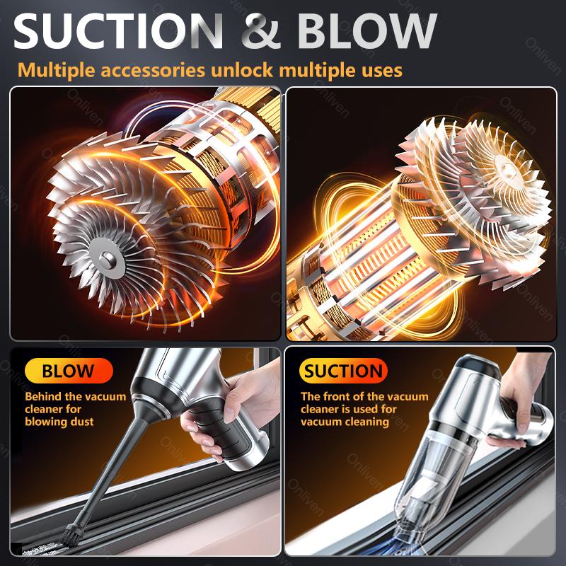 95000pa автомобильный пылесос автомобильные аксессуары домашний авто робот беспроводной очиститель сильное всасывание 1 мощная машина для очистки прибор