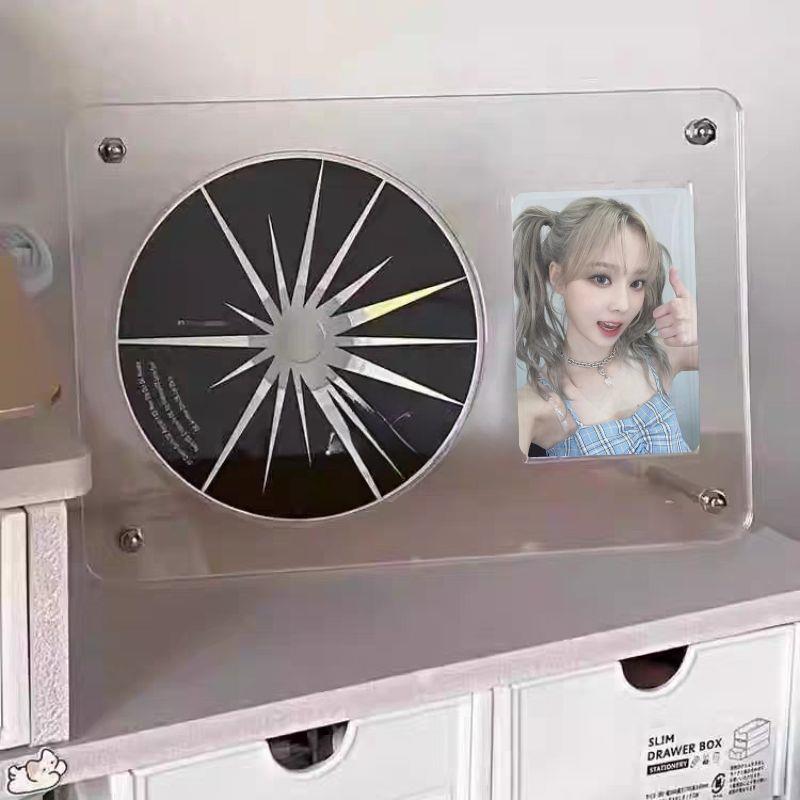Прозрачная фоторамка для CD с фото айдола Акриловая подставка для фотоальбома Защитный альбом для фотографий Держатель для постеров Чехол для хранения CD