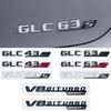 Для Mercedes Benz Silver Black X253 C253 GLC43 GLC63 GLC63s GLC 63 S AMG Эмблема V8 BITURBO 4MATIC 4MATIC+ Эмблемы Значки