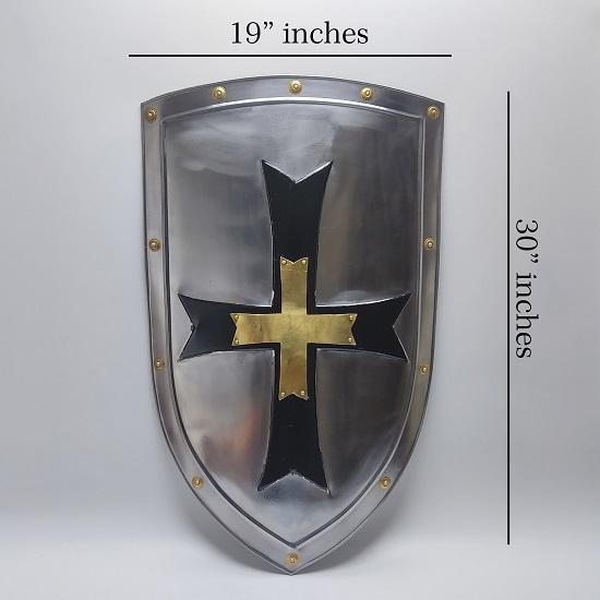 Templar Cross Shield, Medieval Heater Shield, Medieval Knight Cross Shield, Medieval Crusader Shield, Role Play Shield, Wall Décor