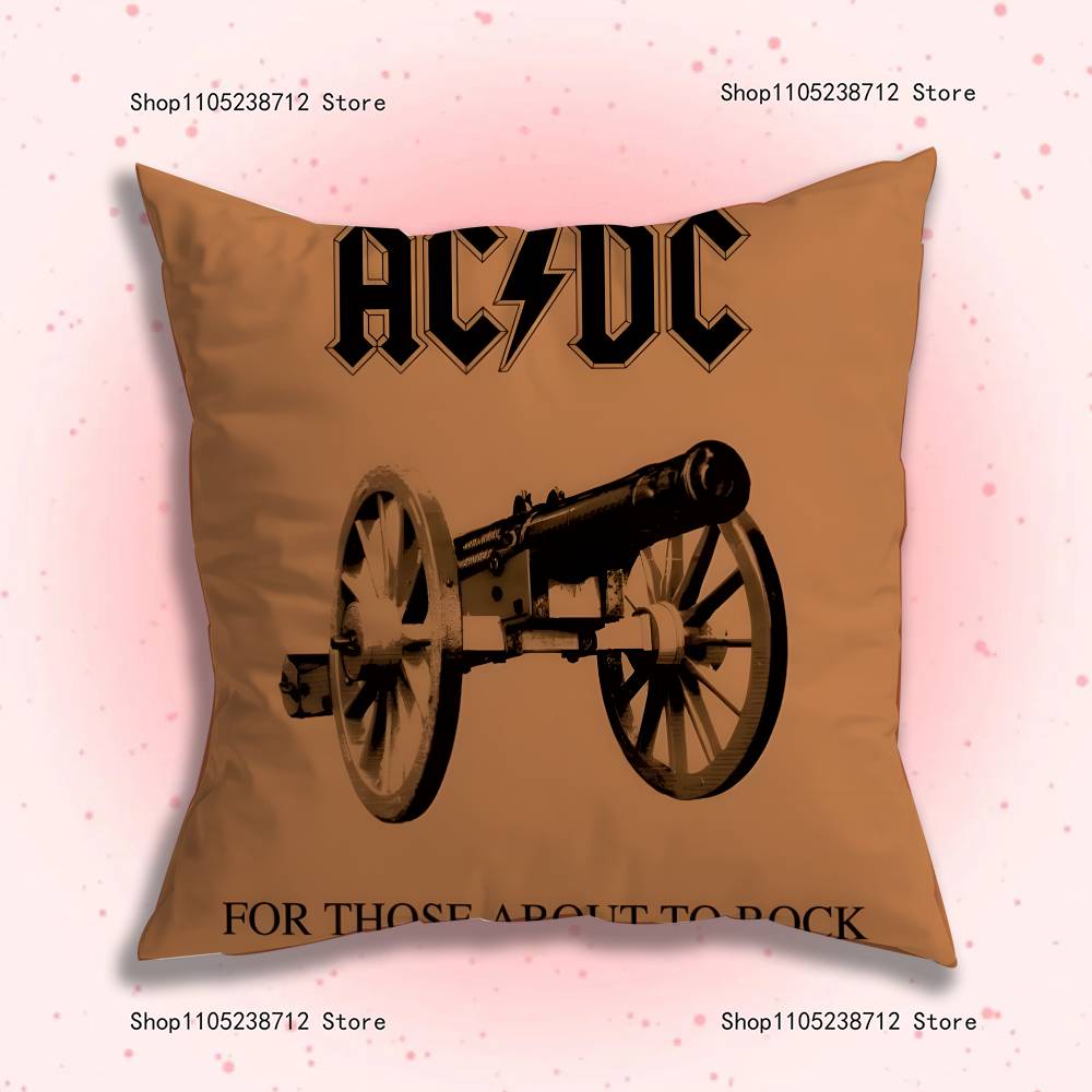 Крутые чехлы на подушки с изображением певца A-ACDC Rock Band, мультяшные, декоративные для дивана, для дома, двусторонняя печать, короткий плюш, милые чехлы на подушки