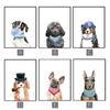 Glasses Dog Background Modern Mural Canvas Poster Popular Watercolor Graffiti Printing Children's Display Home Decoration