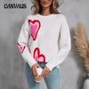 Зимний женский свитер ко Дню святого Валентина Love Peach Sweater Knitwear