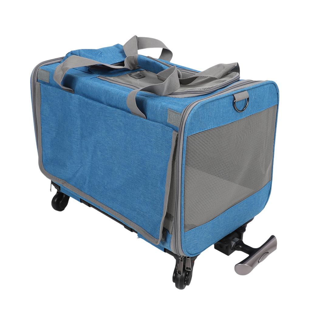 Переноска для кошек Переноска для собак с колесами Телескопическая ручка для ходьбы Регулируемые плечевые ремни На колесиках