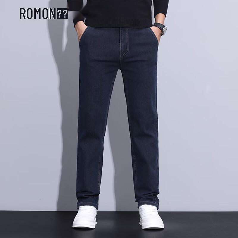 ROMON Мужские джинсы прямого кроя в стиле business casual
