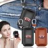 1Pcs Leather Emblem Car Key Case Keychain Zipper Key Case Bag For Rio Ceed Sportage Cerato Soul Sorento Flip R K2 K3 K5 K6 K7 K8